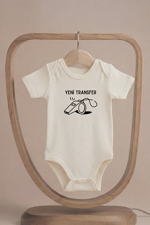 Organic 100% Cotton New Transfer Printed Short Sleeve Baby Bodysuit with Snap Fasteners