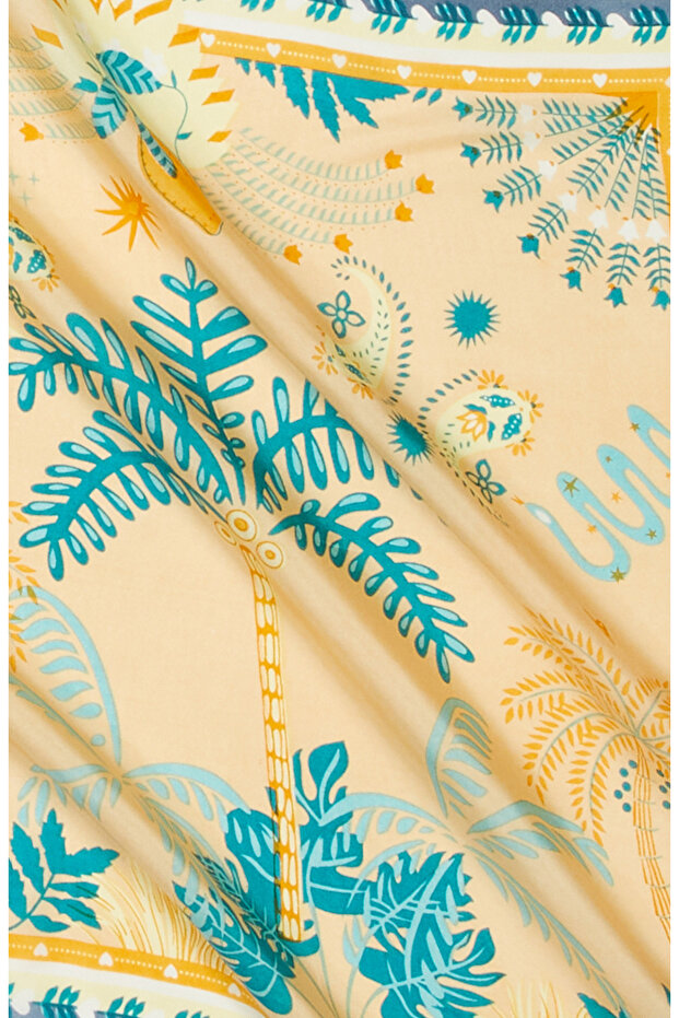 Colorblocked Kadın İpek Fular - 4