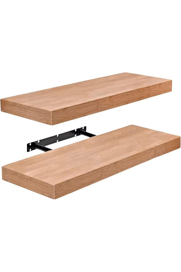 Wall Shelf, Floating Rectangle (BEIGE, 100CM) - 1