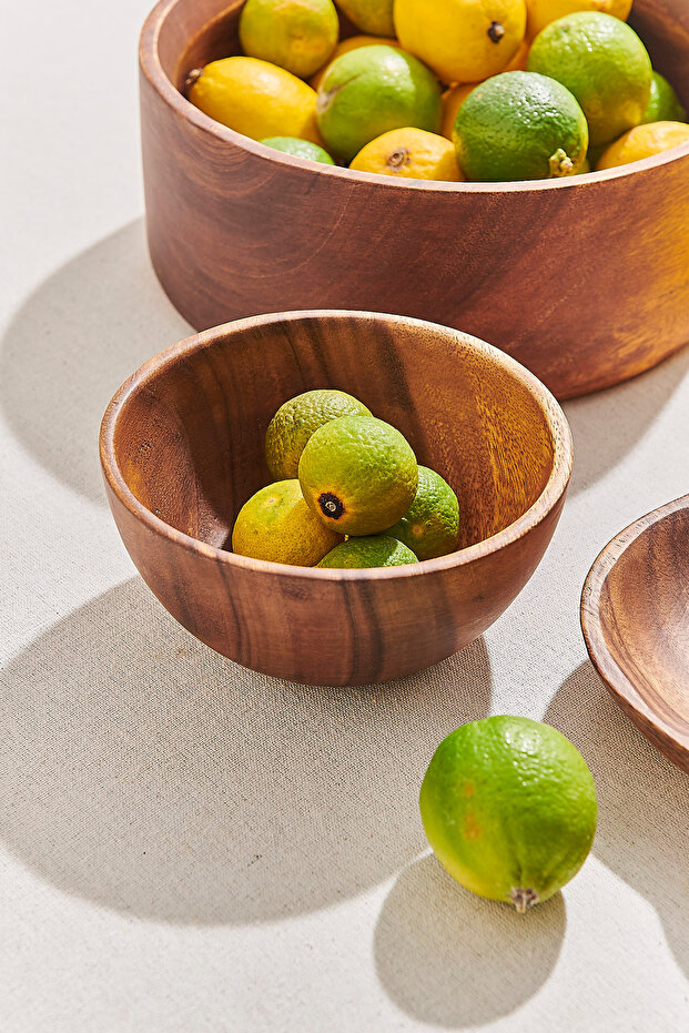 وعاء خدمة خشبي 15 سم
