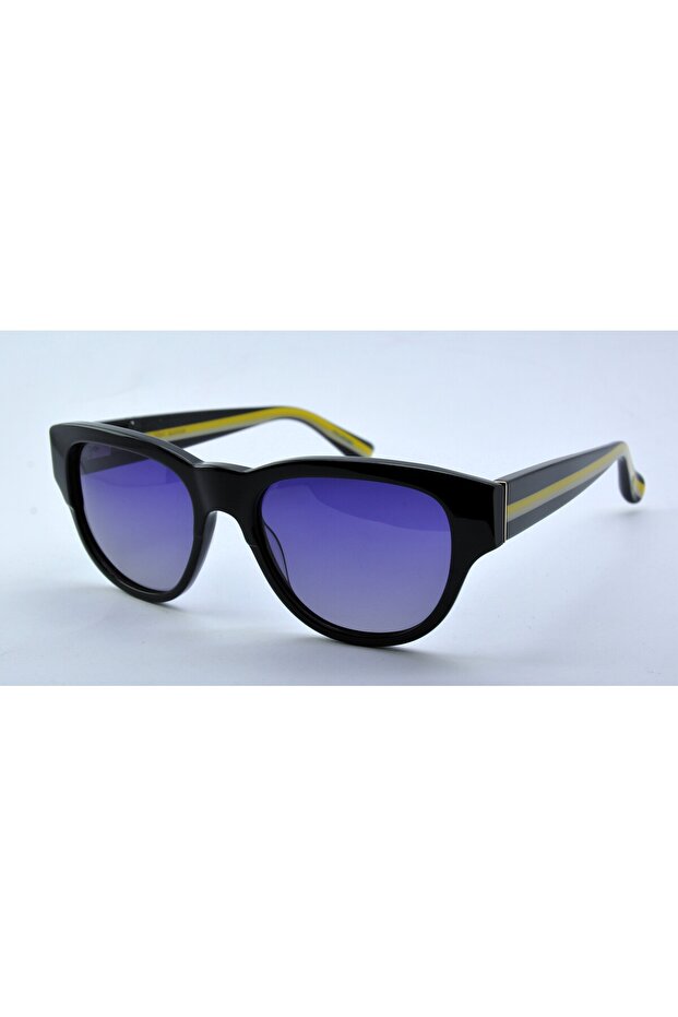 Cray 54 Black Yellow Grey Gradyan Black Yellow Polarized Gray Gradyan Unisex Sunglasses