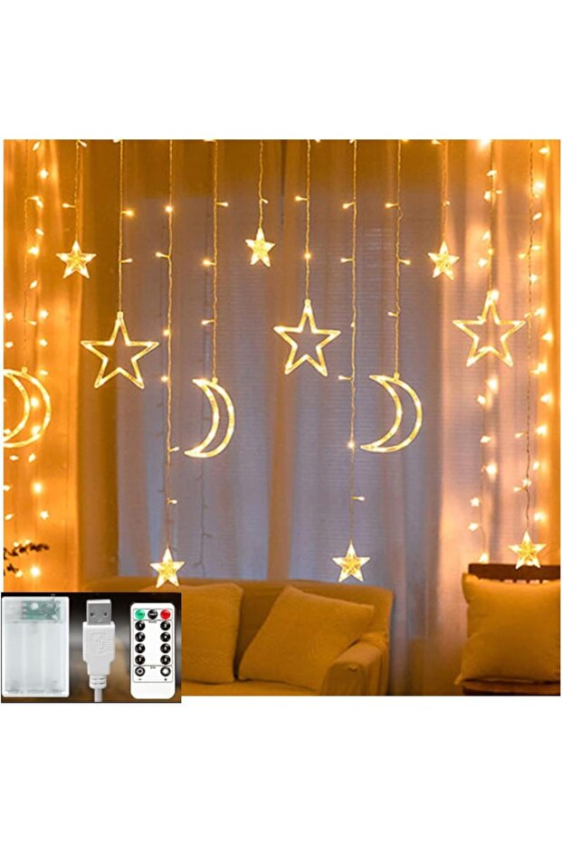YU WELL 3-In-1 Remote Control, Battery & USB Operated Ramadan Lights
