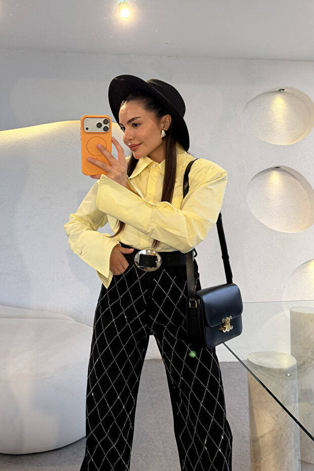 Eldora Sarı Vatkalı Gömlek - 3