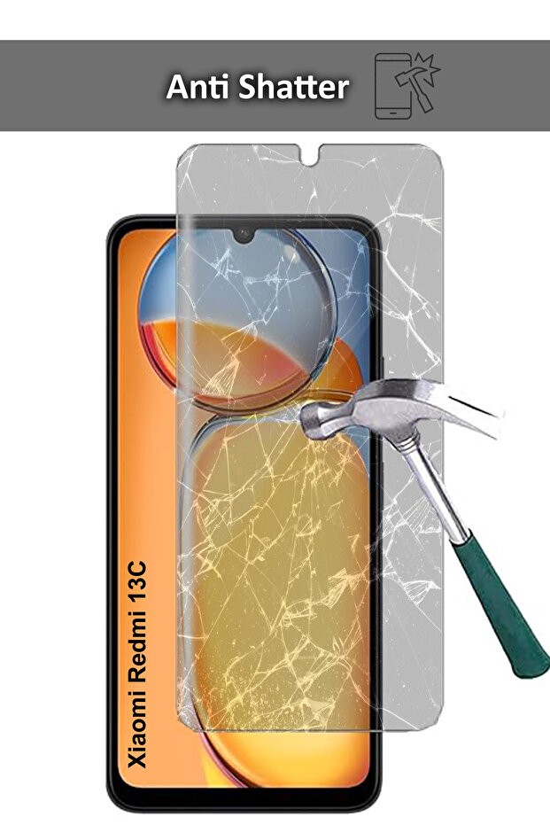 واقي شاشة زجاجي مقوى لهاتف ريدمي 13 سي - 2
