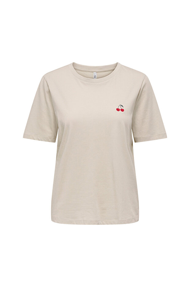 Happy Women's Beige T-Shirt (15370117-O)