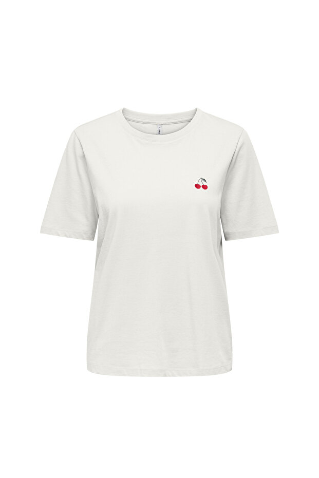 Happy Women's White T-Shirt (15370117-Cdr)