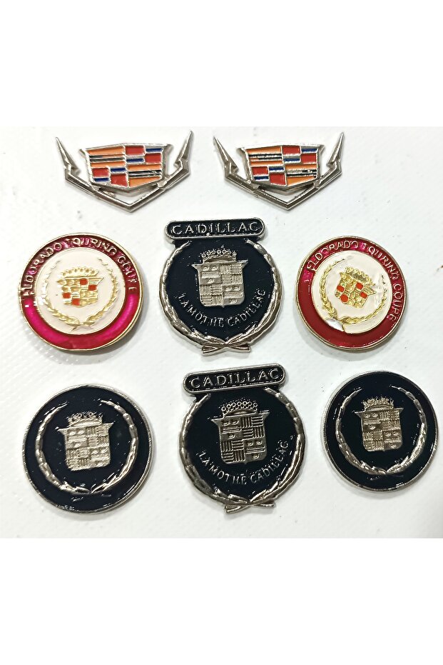 8 Metal Nuts with Emblem Tape