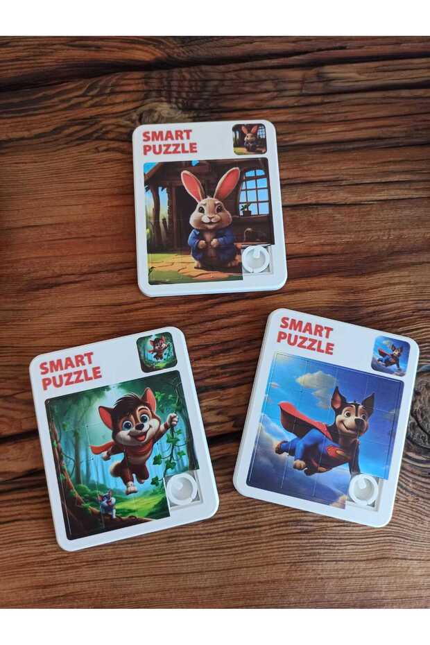 Concept Nostalgic Smart Puzzle''Cute Animals''3-Pack
