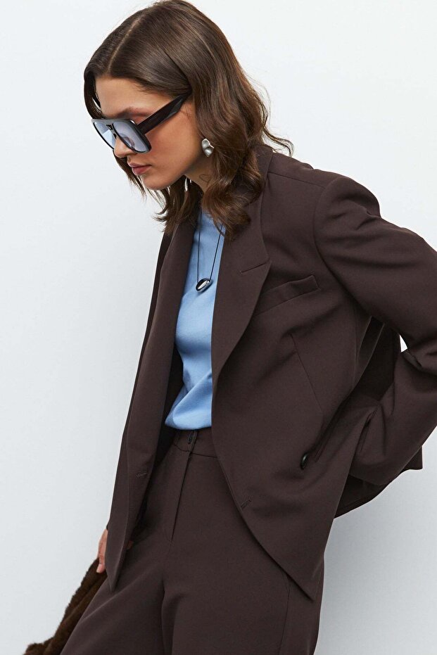 Kruvaze Oversize Ceket - 6