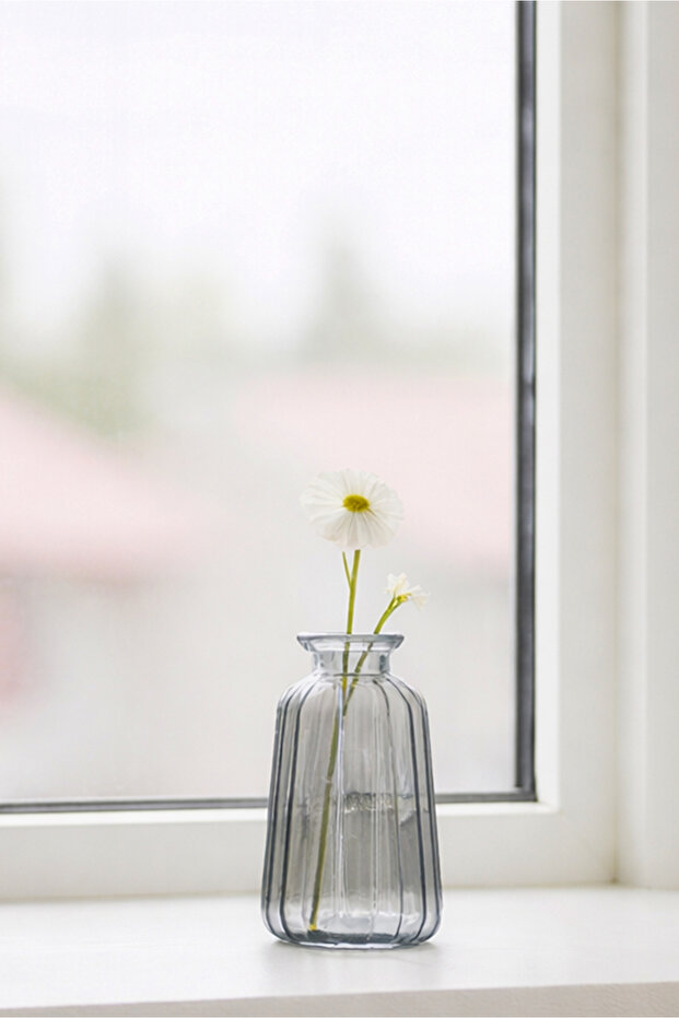 Cam Vazo Gri Tekli 242517 - 1