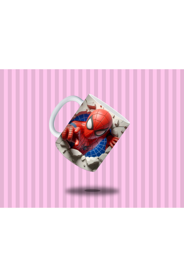 كوب على شكل سبايدر مان 330 مل |   تأثير ثلاثي الأبعاد - 7