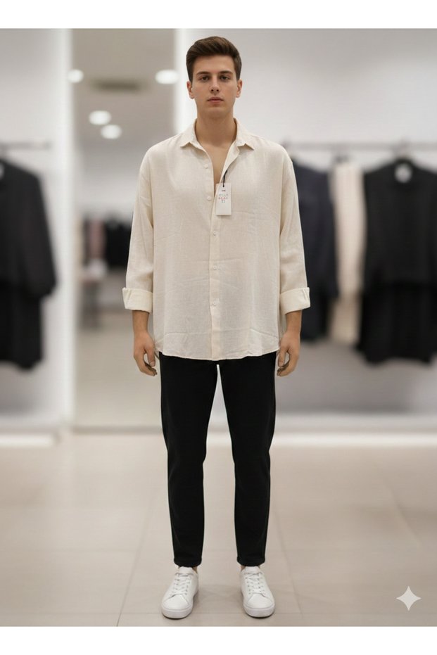 Every Moment of the Day Shirt Atk Clothing Casual Oversize Men's Shirt -Loose-Fitting- Black / Brown / Cream