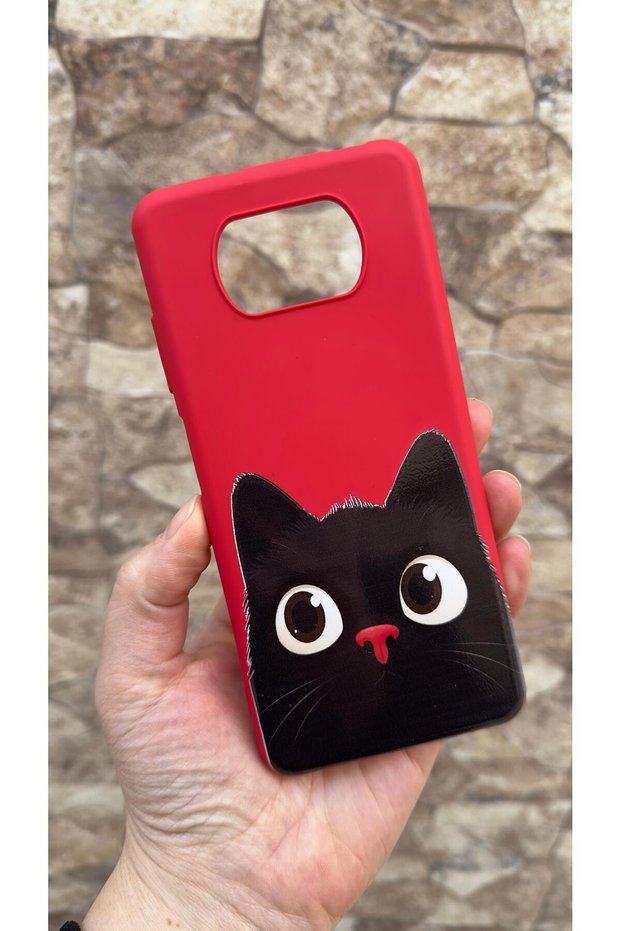 Cute Black Cat Patterned Silicone Shock-Absorbing Classic Protective Rubber Case Compatible with Poco X3 and X3 Pro