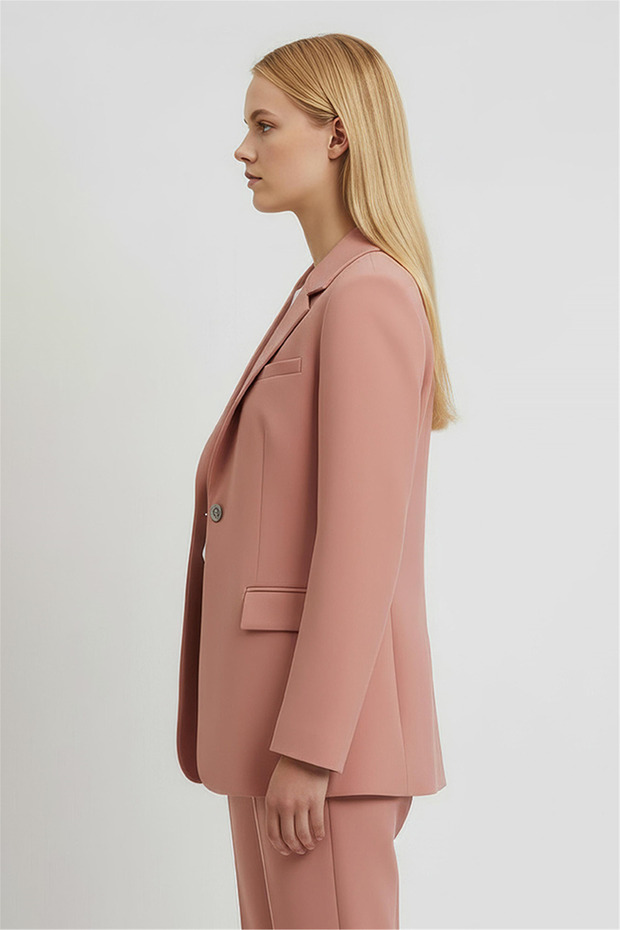 Pembe Klasik Yaka Ceket - 2