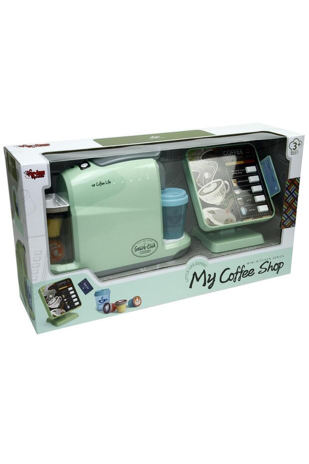 Toy Coffee Machine Play Set with Order Display Screen