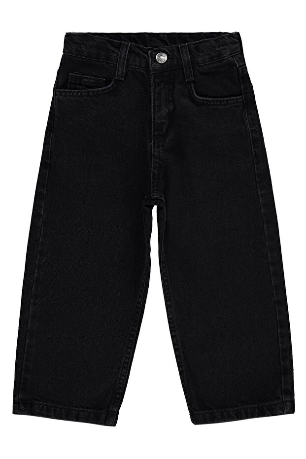 Baggy Fit 2-5 Years Old Pants Jeans - Black 4-5 Years Old