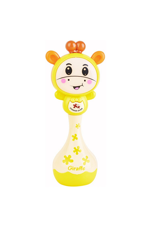 -Baby Musical Rattle Toy Giraffe for Infants - Yellow