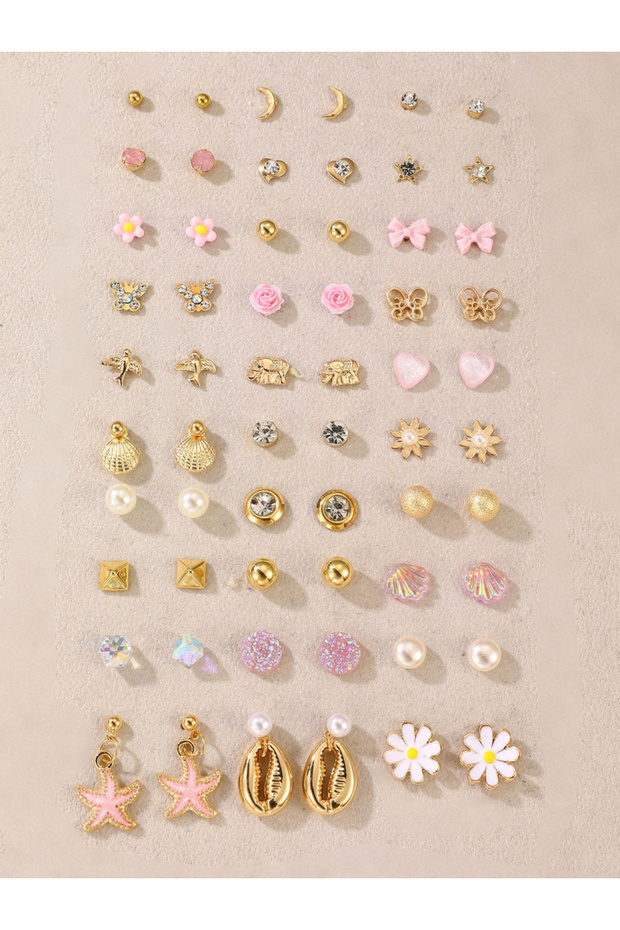 Set of 30 - Assorted Stud Earrings