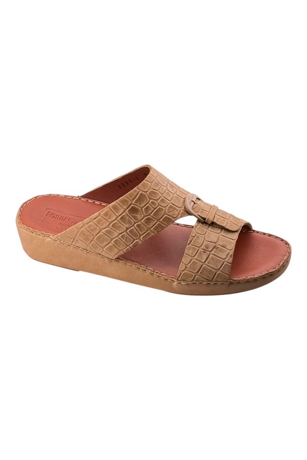A E T Handmade Arabic Sandals For Men | Outdoor Mens Slippers | Genuine Shamois Leather With Buckle