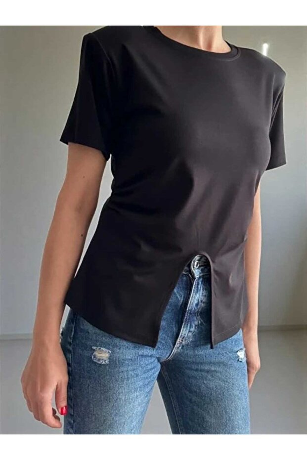 Vatkalı Yan Pilise Detay Basic Bluz - 4