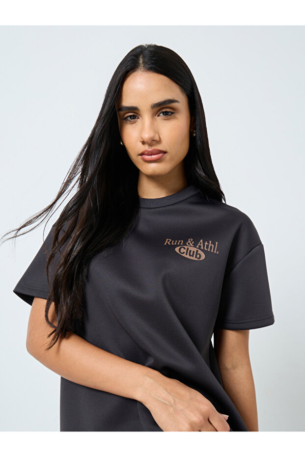 Slogan Print Oversized T-Shirt