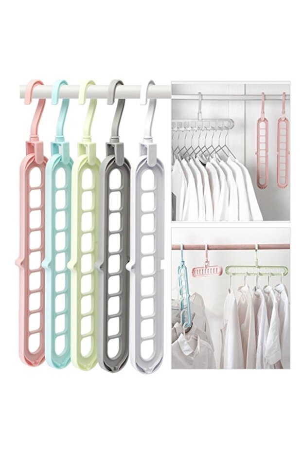 Set de 5 umerașe multifuncționale pentru dulap - 1