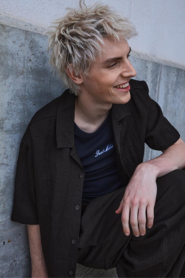 Kısa kollu rustik gömlek - 4