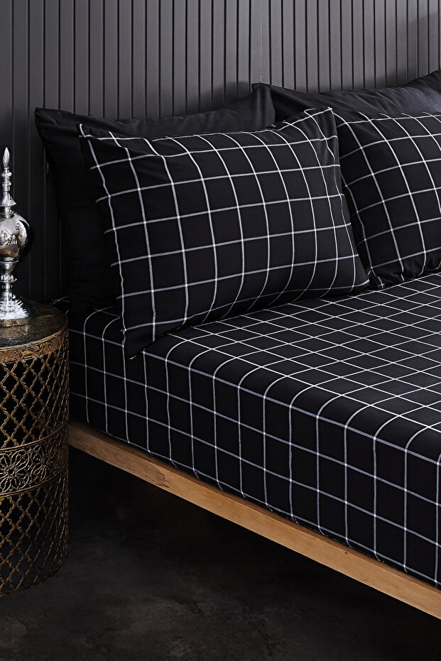 طقم ملاءات سرير مطاطية منقوشة من KARELİ - مقاس فردي/مزدوج/كبير الحجم - 3