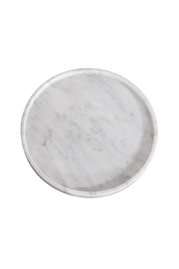 White Marble Tray 25cm Dia and 2cm height