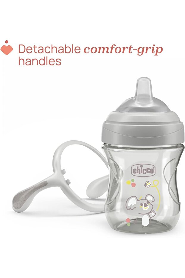 كوب انتقالي للأطفال من عمر 4 أشهر فما فوق، رمادي - 7