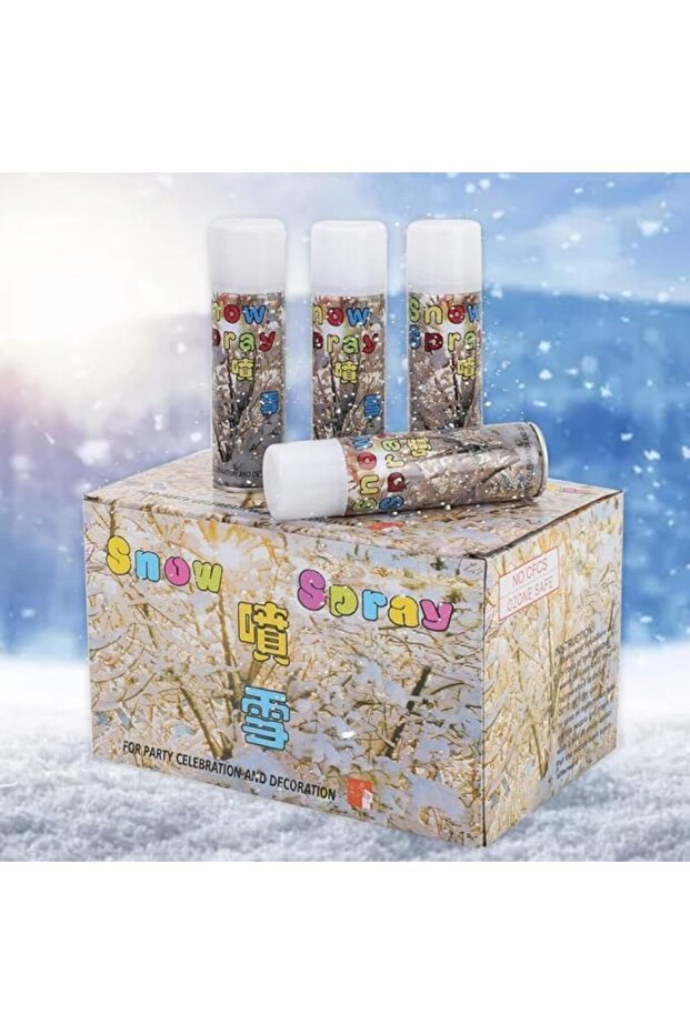 Crazy Ribbon Spray White Snow Decorative Snow Spray for Parties Pack Of 12
