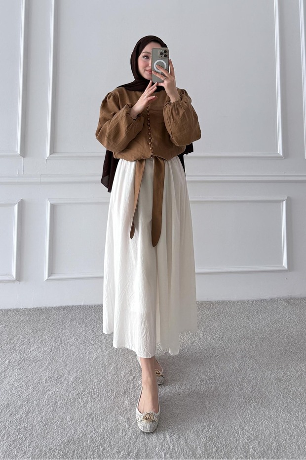 Buttoned Blouse Taba - 3