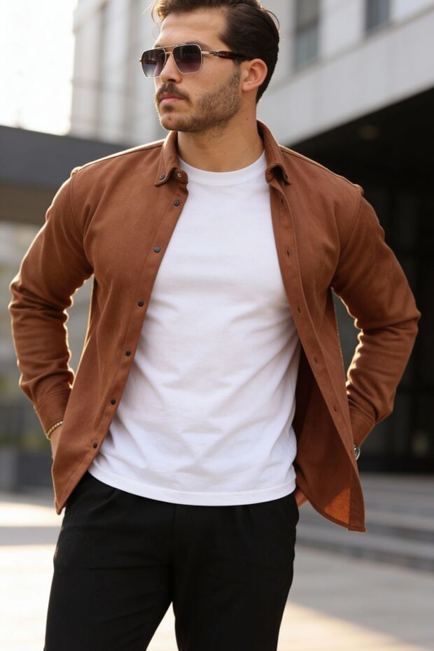 JANES Suni Süet Gömlek - 3