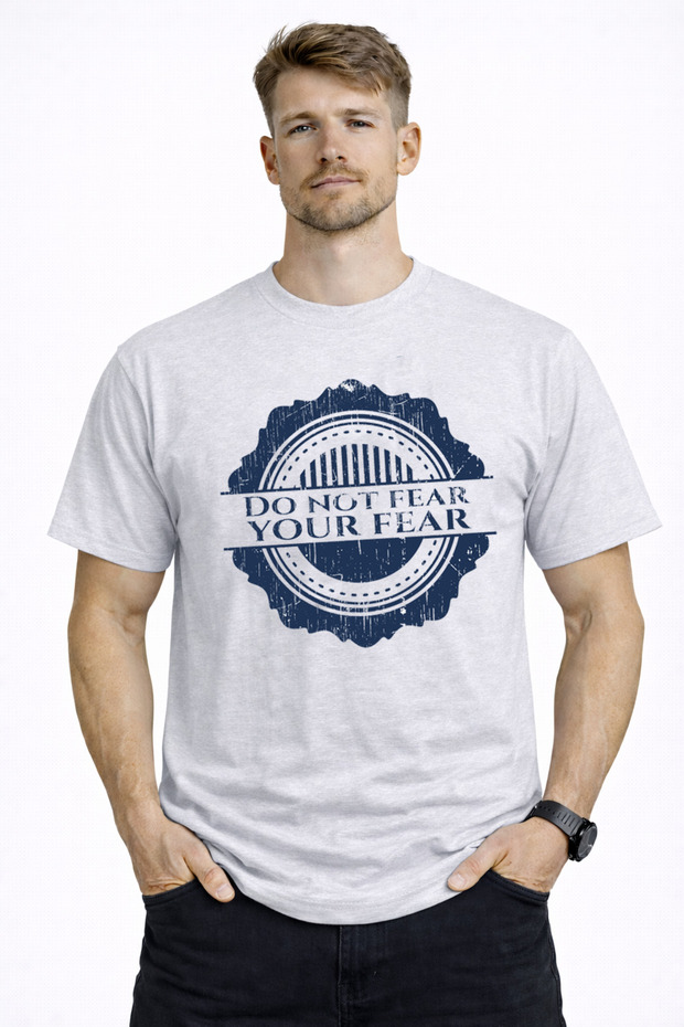 Do Not Fear Text Detailed Basic T-Shirt
