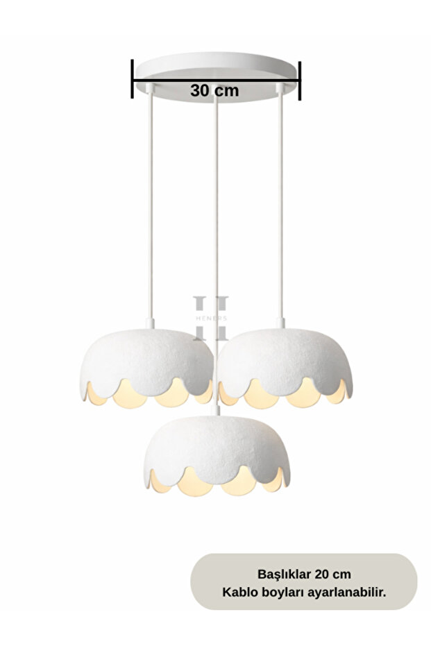 Luna Bloom 3'lü Avize - 2