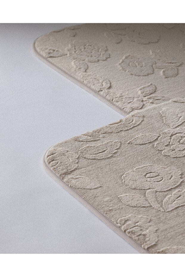 Frisson 2'li Banyo Paspası - Bej - 3