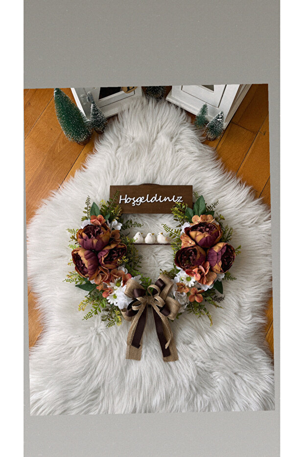 Kuş objeli kapı süsü duvar süsü kapı çelengi - 2