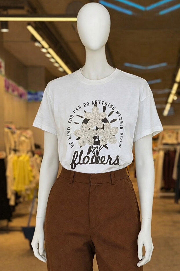 patch detaylı t-shirt - 1