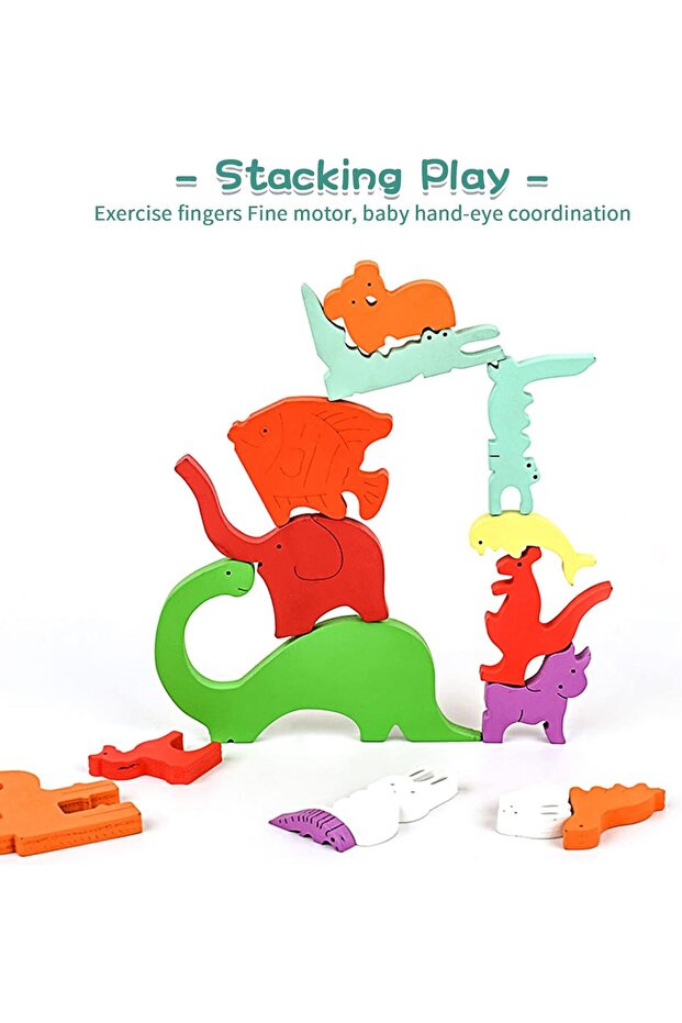 Joc Lemn Puzzle 3D Animale - 3