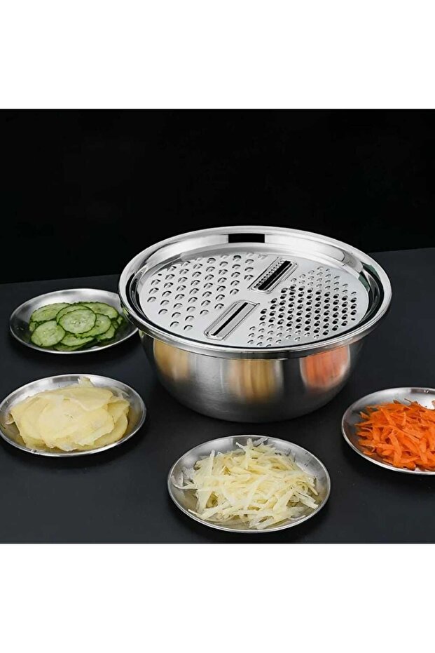 Stainless Steel 2-Piece Grater Mixing Bowl 26 cm