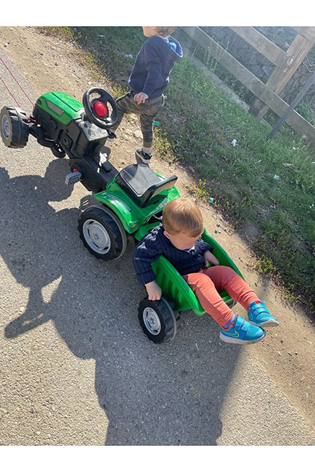 Green Tractor with Trailer - 6