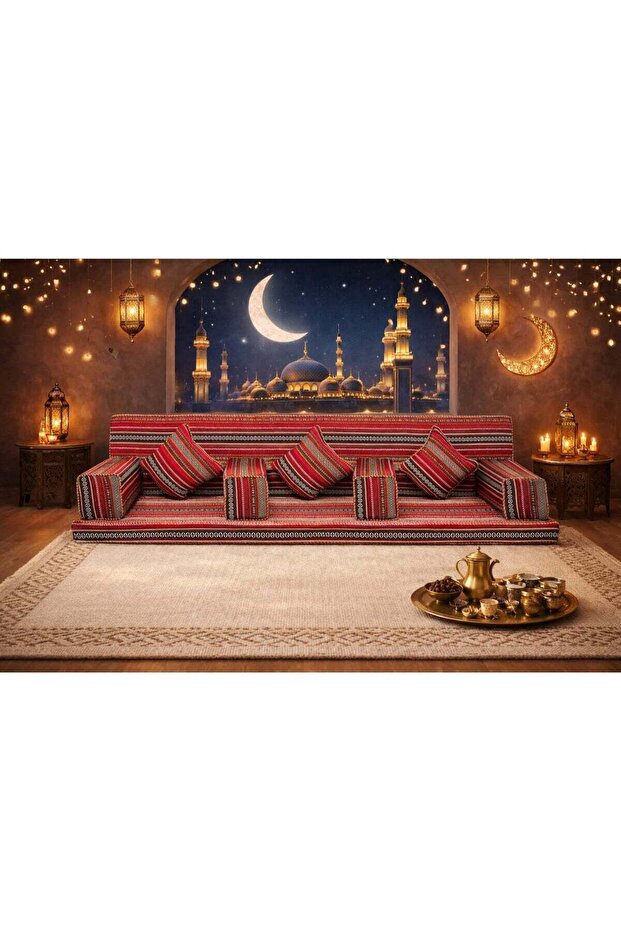 Traditional Arabic Majlis Floor Sofa Set 1. 3-Seater