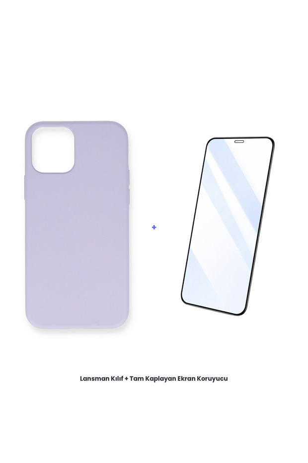 حافظة إطلاق نار لهاتف آيفون 12 برو ماكس + مجموعة واقي شاشة مضاد للكهرباء الساكنة - أرجواني - 1