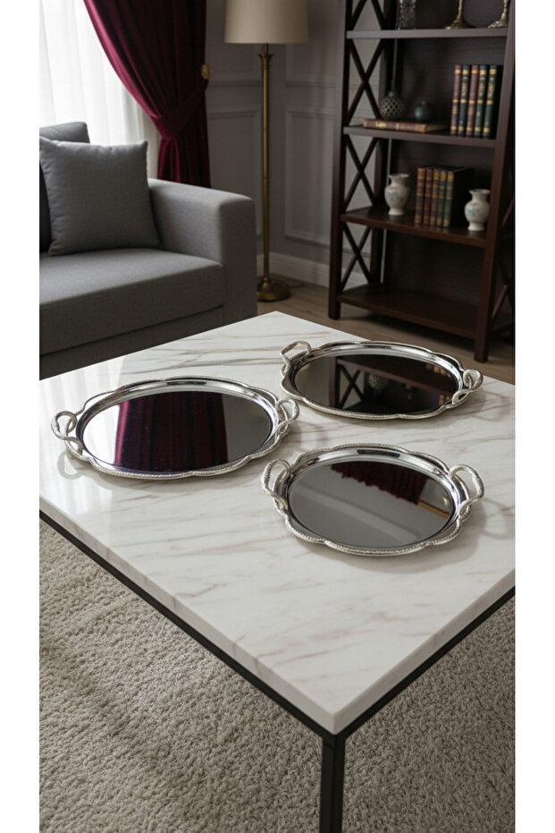 Multi-purpose serving tray set - 4