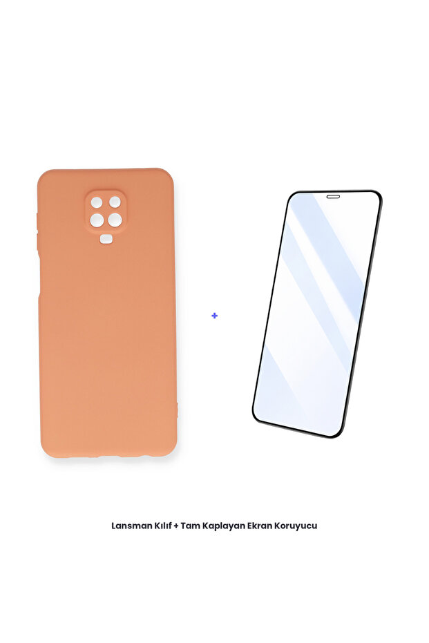 حافظة إطلاق نار لهاتف Redmi Note 9 Pro + مجموعة واقي شاشة مضاد للكهرباء الساكنة - برتقالي - 1