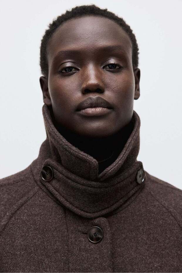 Oversized wool-blend coat - 3
