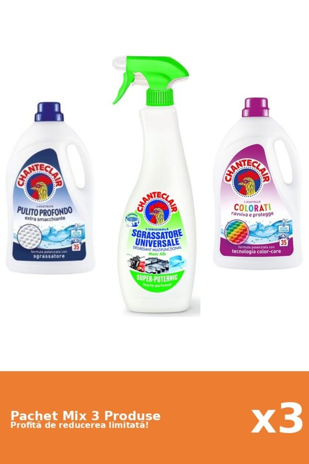 Set 3 Mix Chanteclair: 2 Detergent, 1 Degresant