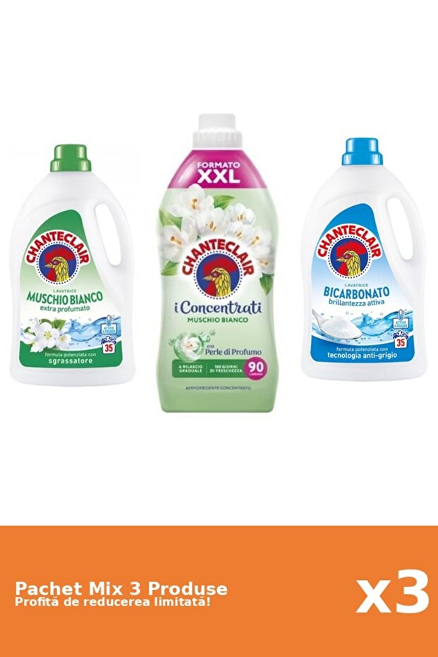 Set 3 Mix Chanteclair: 2 Detergent, 1 Conditioner - 1