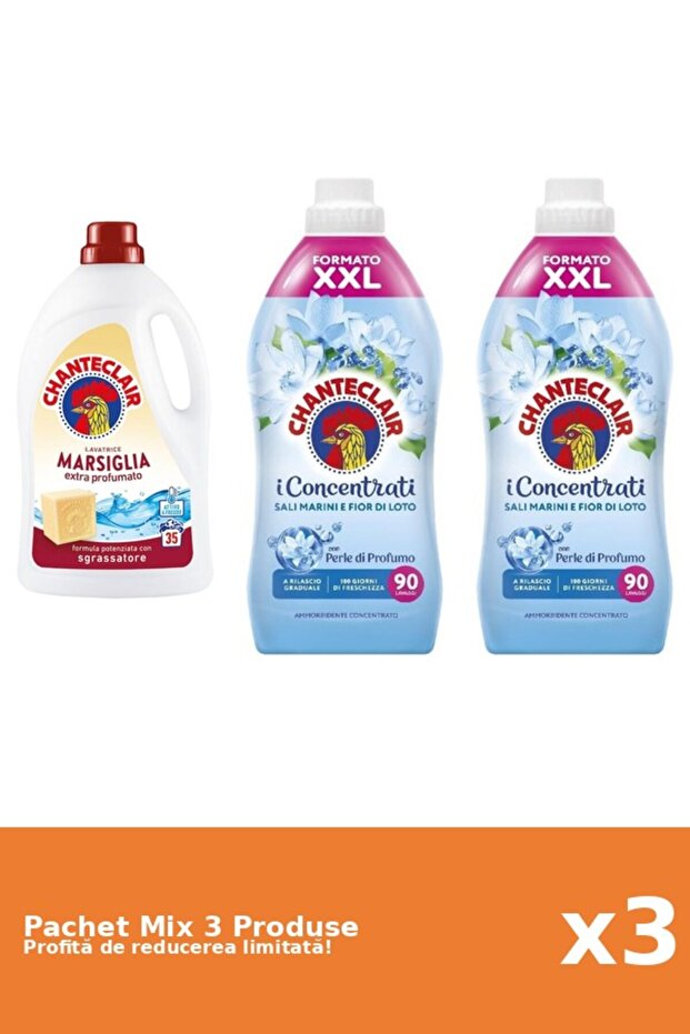 Set 3 Mix Chanteclair: 1 Detergent, 2 Balsam - 1