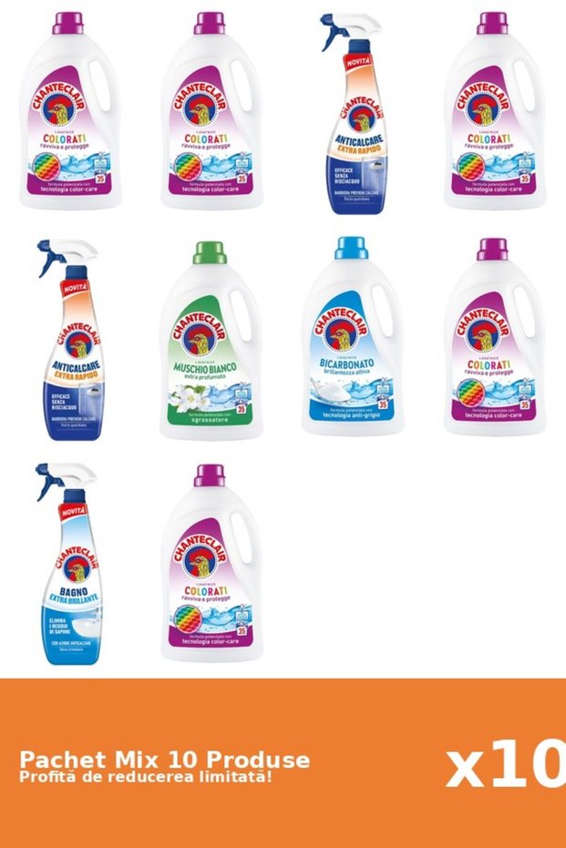 Set 10 Mix Chanteclair: 7 Detergent, 3 Anticalcar